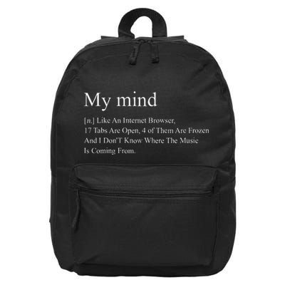 M.Y Mind [N.] Like An Internet Browser Quote 16 in Basic Backpack