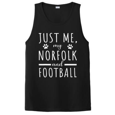 Me My Norfolk And Football Mama Funny Dog Lover Humor PosiCharge Competitor Tank