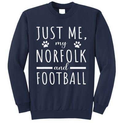 Me My Norfolk And Football Mama Funny Dog Lover Humor Sweatshirt