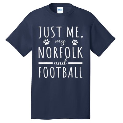 Me My Norfolk And Football Mama Funny Dog Lover Humor Tall T-Shirt