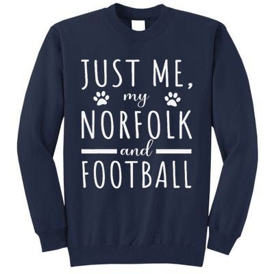 Me My Norfolk And Football Mama Funny Dog Lover Humor Tall Sweatshirt