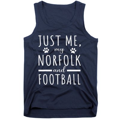 Me My Norfolk And Football Mama Funny Dog Lover Humor Tank Top