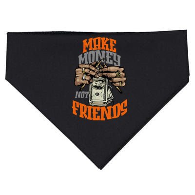 Make Money Not Friends Olive Army USA-Made Doggie Bandana