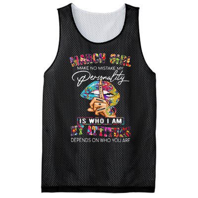 MARCH MAKE NO MISTAKE MY PERSONALITY Lips Hippie Mesh Reversible Basketball Jersey Tank