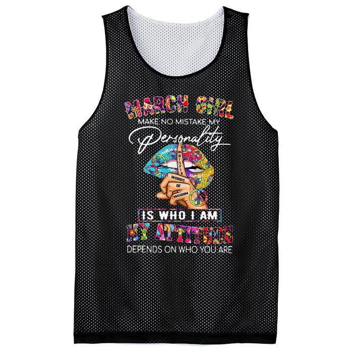 MARCH MAKE NO MISTAKE MY PERSONALITY Lips Hippie Mesh Reversible Basketball Jersey Tank