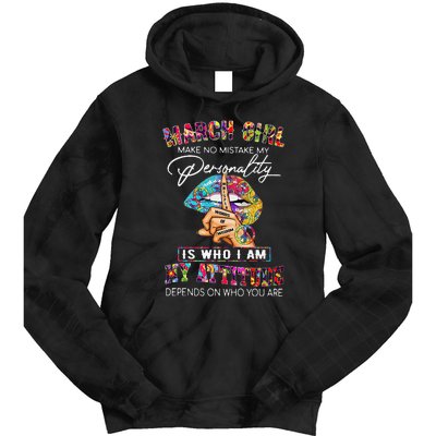 MARCH MAKE NO MISTAKE MY PERSONALITY Lips Hippie Tie Dye Hoodie