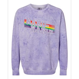 Mork & Mindy Nanu Rainbow Colorblast Crewneck Sweatshirt