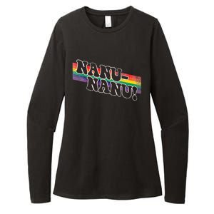 Mork & Mindy Nanu Rainbow Womens CVC Long Sleeve Shirt