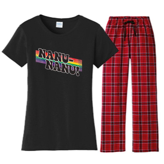 Mork & Mindy Nanu Rainbow Women's Flannel Pajama Set