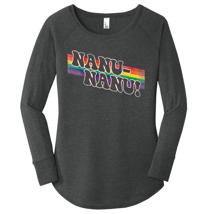 Mork & Mindy Nanu Rainbow Women's Perfect Tri Tunic Long Sleeve Shirt