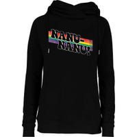 Mork & Mindy Nanu Rainbow Womens Funnel Neck Pullover Hood