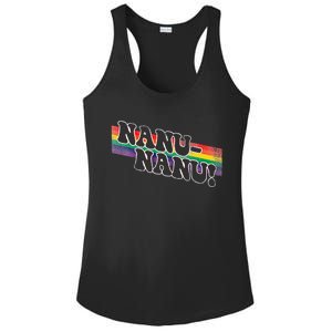 Mork & Mindy Nanu Rainbow Ladies PosiCharge Competitor Racerback Tank