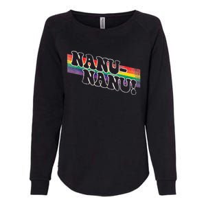 Mork & Mindy Nanu Rainbow Womens California Wash Sweatshirt