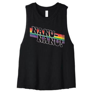 Mork & Mindy Nanu Rainbow Women's Racerback Cropped Tank