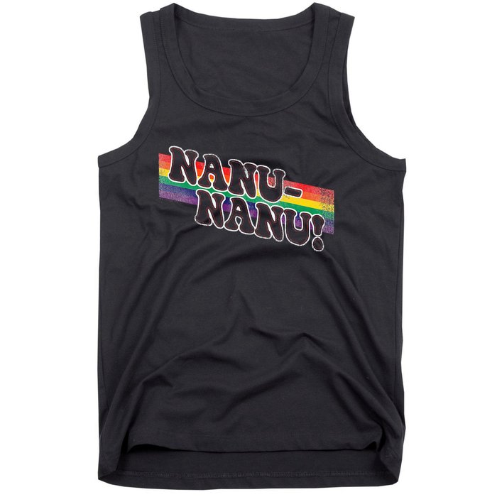 Mork & Mindy Nanu Rainbow Tank Top