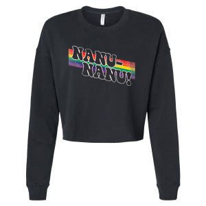 Mork & Mindy Nanu Rainbow Cropped Pullover Crew