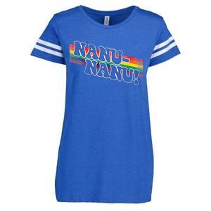 Mork & Mindy Nanu Rainbow Enza Ladies Jersey Football T-Shirt