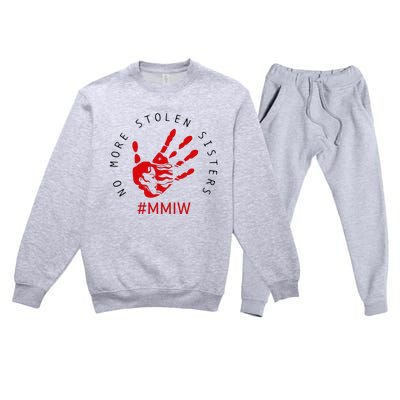 Mmiw Missing Native American Indigenous Women Sisters Red Premium Crewneck Sweatsuit Set