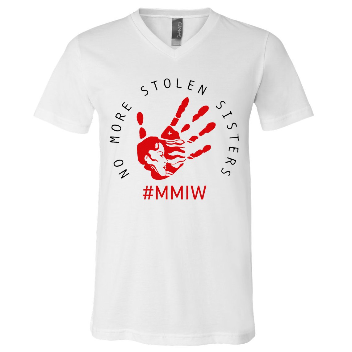Mmiw Missing Native American Indigenous Women Sisters Red V-Neck T-Shirt