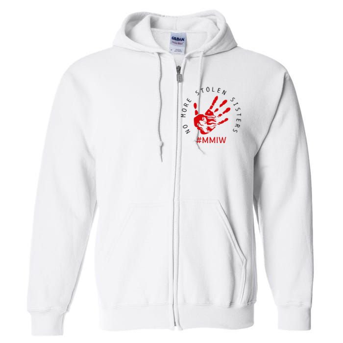 Mmiw Missing Native American Indigenous Women Sisters Red Full Zip Hoodie