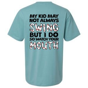 Mykid May Not Always Swing But I Do (Message On Back) Sueded Cloud Jersey T-Shirt