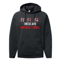 Musician Music Notes  These Are Difficult Times  Performance Fleece Hoodie