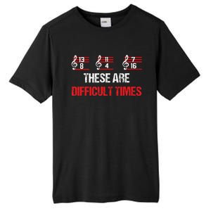 Musician Music Notes  These Are Difficult Times  Tall Fusion ChromaSoft Performance T-Shirt