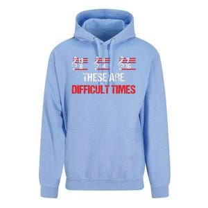 Musician Music Notes  These Are Difficult Times  Unisex Surf Hoodie