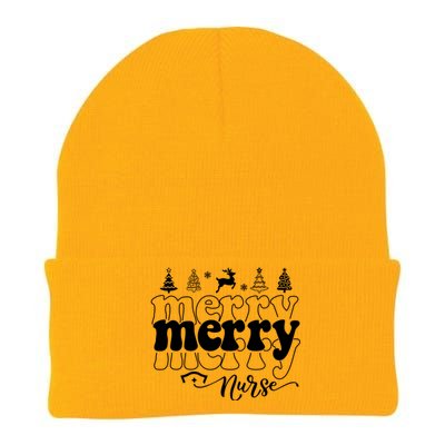 Merry Merry Nurse Christmas Funny Christmas Nursing Funny Gift Knit Cap Winter Beanie