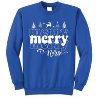 Merry Merry Nurse Christmas Funny Christmas Nursing Funny Gift Sweatshirt