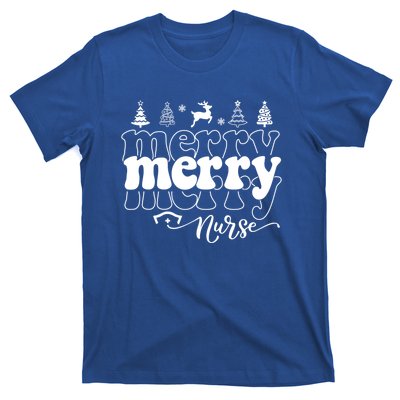 Merry Merry Nurse Christmas Funny Christmas Nursing Funny Gift T-Shirt