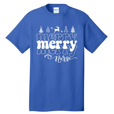 Merry Merry Nurse Christmas Funny Christmas Nursing Funny Gift Tall T-Shirt