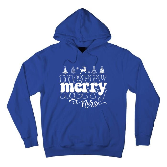 Merry Merry Nurse Christmas Funny Christmas Nursing Funny Gift Tall Hoodie