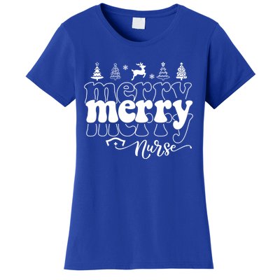 Merry Merry Nurse Christmas Funny Christmas Nursing Funny Gift Women's T-Shirt