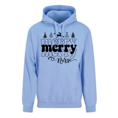 Merry Merry Nurse Christmas Funny Christmas Nursing Funny Gift Unisex Surf Hoodie