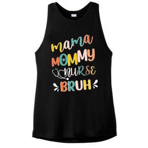 Mama Mommy Nurse Bruh Mother Day's Gift For Nurse Mama To Bruh Ladies PosiCharge Tri-Blend Wicking Tank