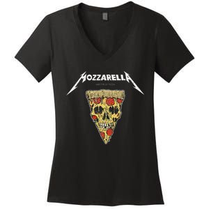 Mozzarella Masters Of Pizza Women's V-Neck T-Shirt