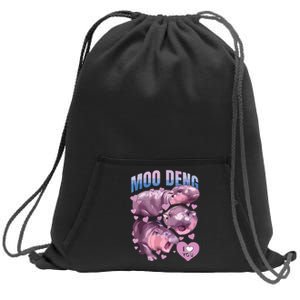 Moodeng Sweatshirt Cinch Pack Bag