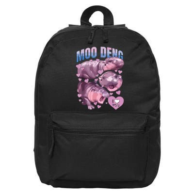 Moodeng 16 in Basic Backpack