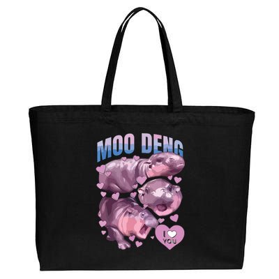 Moodeng Cotton Canvas Jumbo Tote