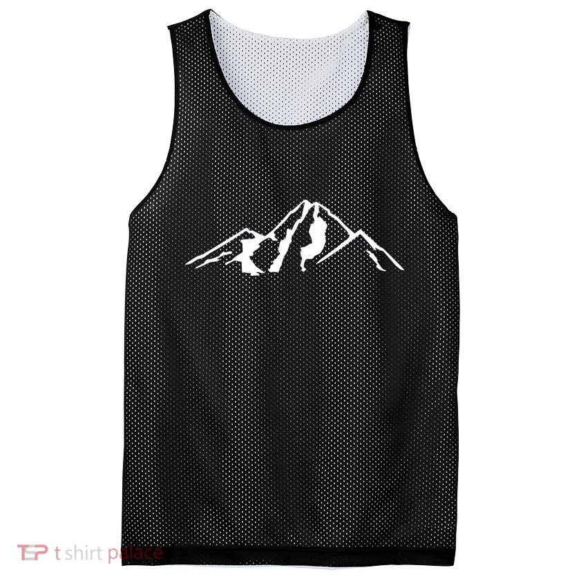 Mountains Mesh Reversible Basketball Jersey Tank