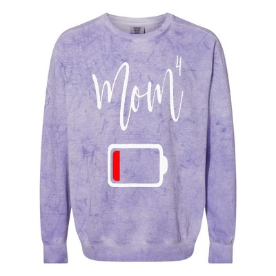 Mom4 Mom Of 4 Mother Of Four Mama Gifts Mothers Day Colorblast Crewneck Sweatshirt