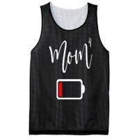 Mom4 Mom Of 4 Mother Of Four Mama Gifts Mothers Day Mesh Reversible Basketball Jersey Tank