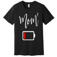 Mom4 Mom Of 4 Mother Of Four Mama Gifts Mothers Day Premium T-Shirt