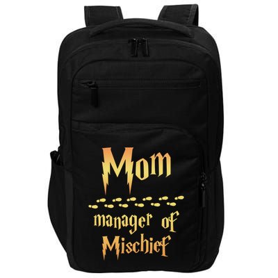 Mom Manager Of Mischief Gift Impact Tech Backpack