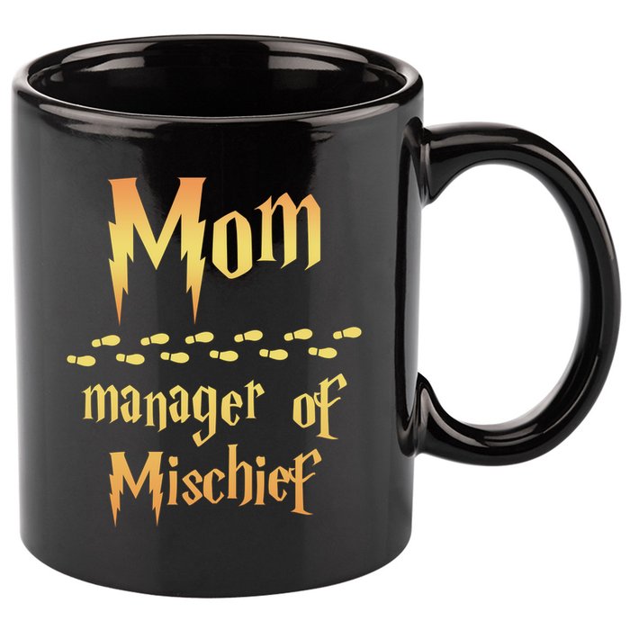 Mom Manager Of Mischief Gift 11oz C Handle Ceramic Mug