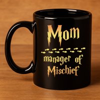 Mom Manager Of Mischief Gift 11oz C Handle Ceramic Mug