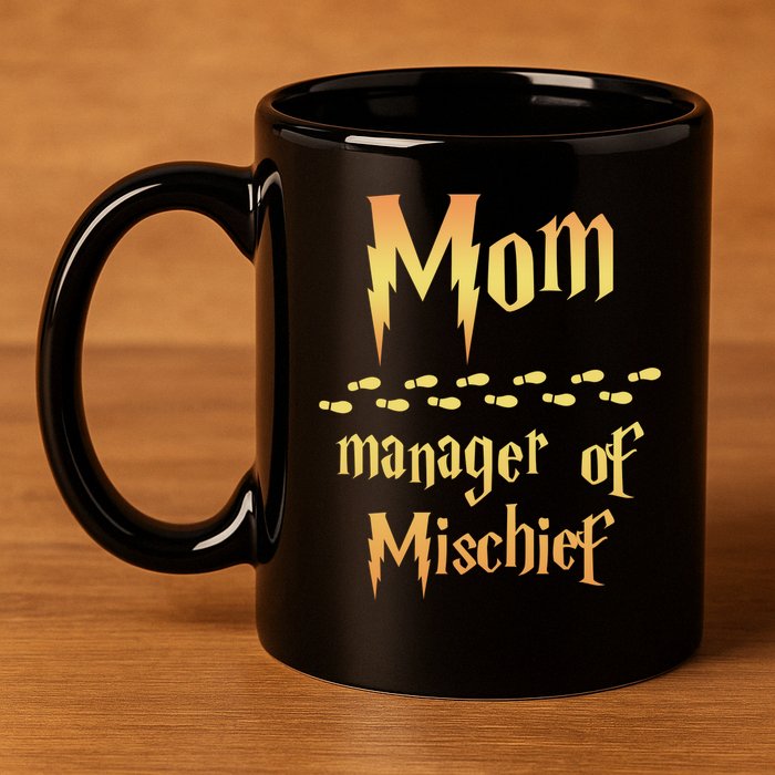 Mom Manager Of Mischief Gift 11oz C Handle Ceramic Mug