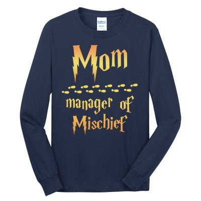 Mom Manager Of Mischief Gift Tall Long Sleeve T-Shirt