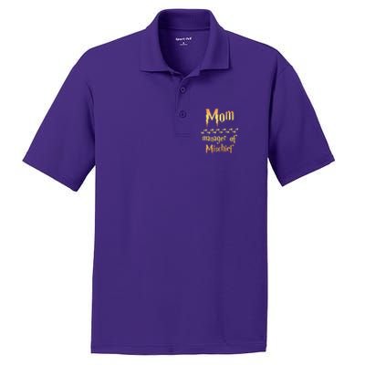 Mom Manager Of Mischief Gift PosiCharge RacerMesh Polo